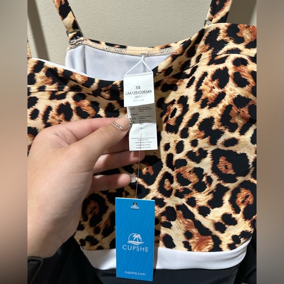BRAND NEW NTW Cupshe cheetah print Bathing suit - Picture 2 of 5